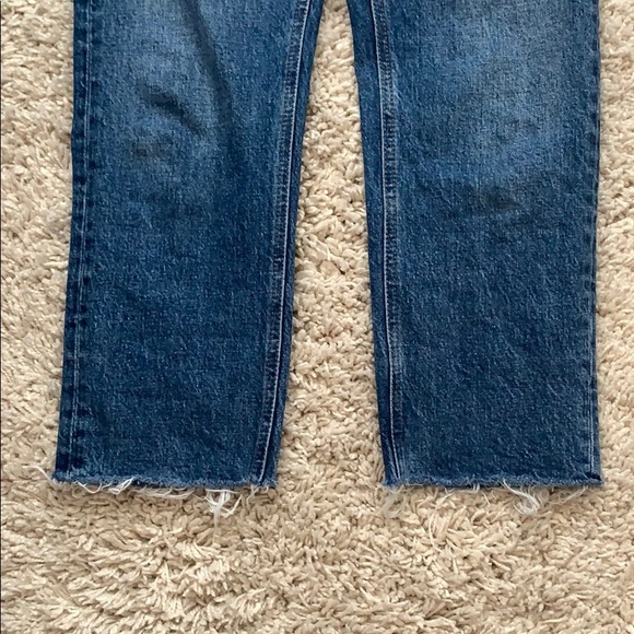 (SOLD) Topshop Mid Blue Straight Jeans - Picture 4 of 4